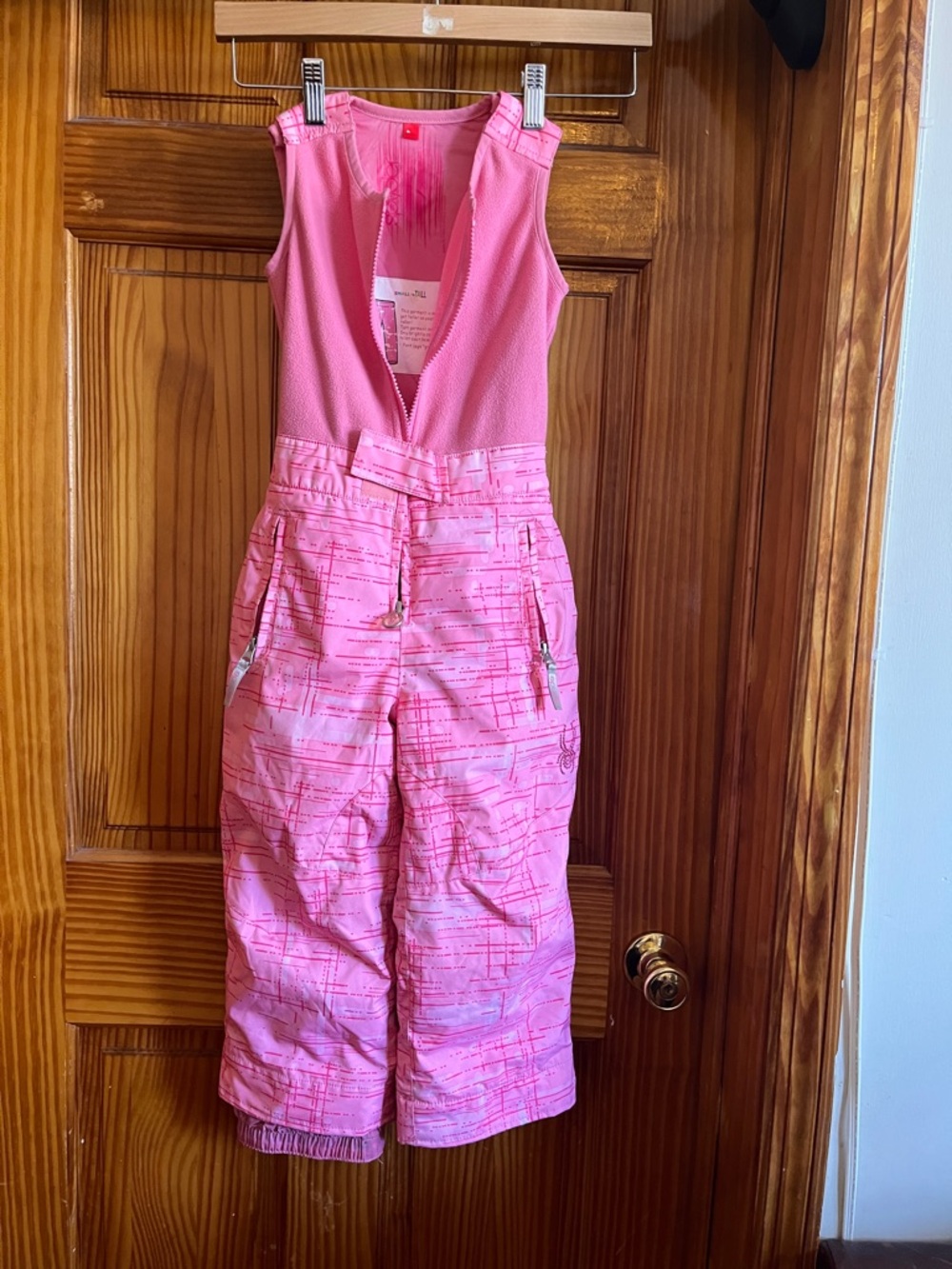Spyder Pink Girls' Insulated Snow Bib Romper